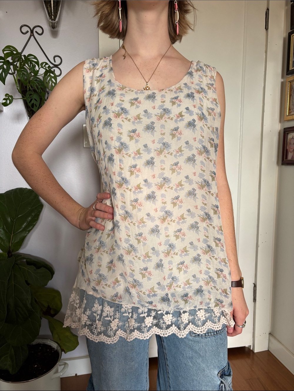 Silk Soft Floral Blouse Made in Italy